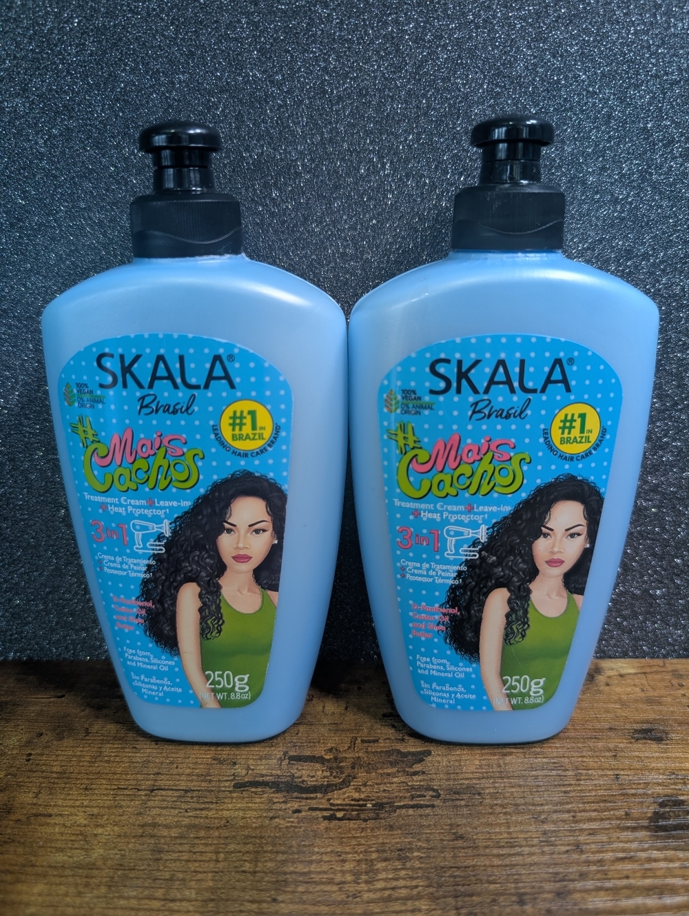 Skala Mais Cachos 3 In 1  Leave In Cream  Hydrate Protect Curls 2 Pack 8.8 Oz Ea